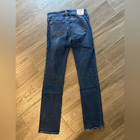 True Religion (slightly lighter than other listing) dark blue “Billie” jeans, 31 - Picture 3 of 4